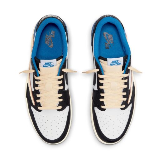 Air Jordan 1 Retro Low x Fragment Design x Travis Scott x ‘Sail Black Military Blue’ - Image 4
