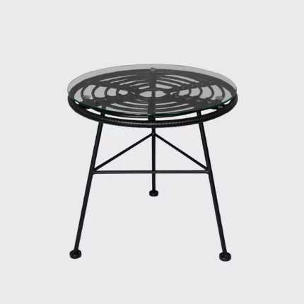 ZYNSELL Black Rattan Coffee Table