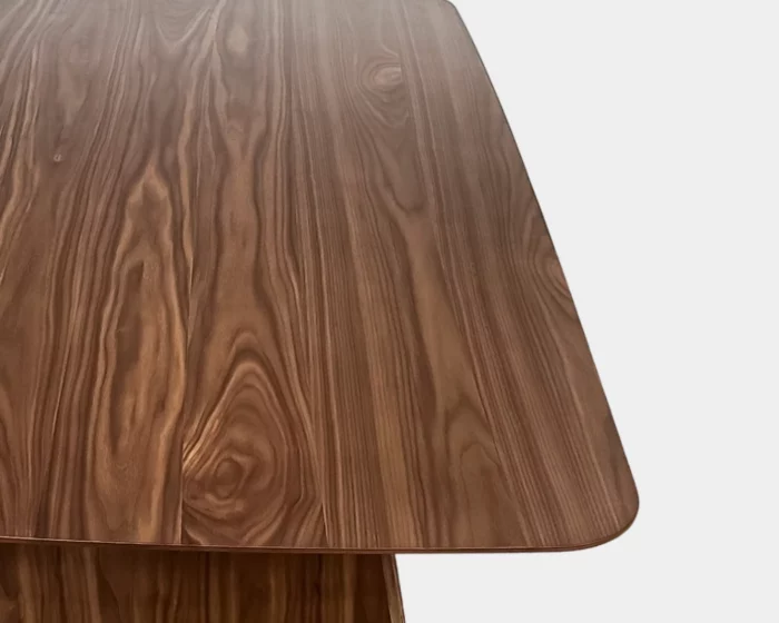 ZYNSELL Dark Brown Wooden Dining Table - Image 4
