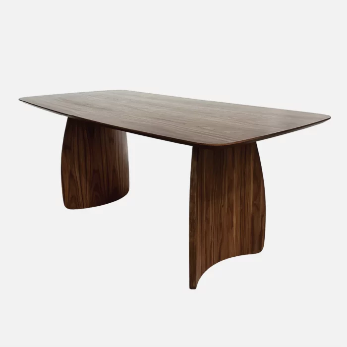 ZYNSELL Dark Brown Wooden Dining Table - Image 1