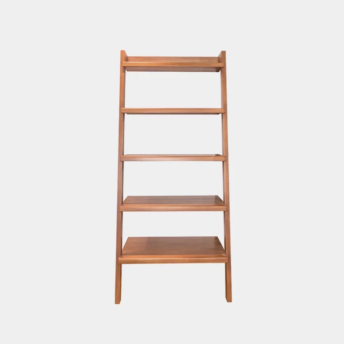 ZYNSELL Natural Brown Wooden Shelf Unit - Image 1