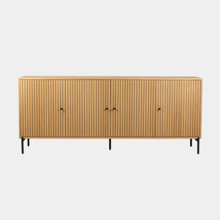 ZYNSELL Natural Slatted Wood Sideboard - Image 1