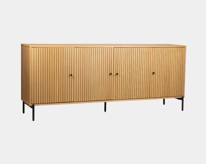 ZYNSELL Natural Slatted Wood Sideboard - Image 5