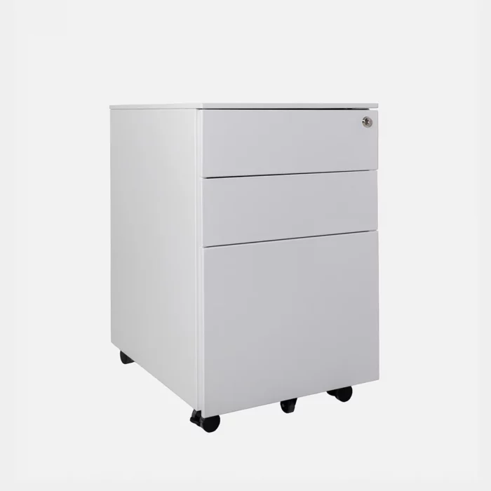 ZYNSELL White Metal 3-Drawer Cabinet - Image 1
