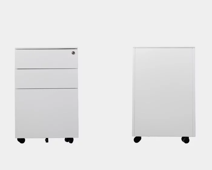 ZYNSELL White Metal 3-Drawer Cabinet - Image 4